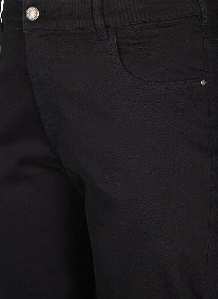 Cropped Vera jeans med straight fit, Sort, Packshot image number 2