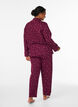 Pyjamasbukser i bomuld med h&oslash;j talje, R&oslash;d, Model image number 1