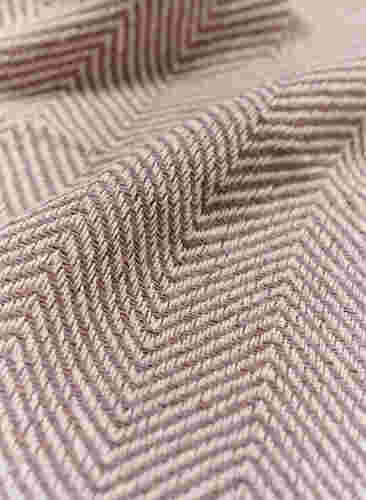 Mønstret plaid med frynser, Rose Herringbone, Packshot image number 2