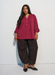 Bluse i bomuldsmusselin med broderi anglaise, R&oslash;d, Model image number 1