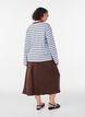 Satin midi-nederdel, Brun, Model image number 1