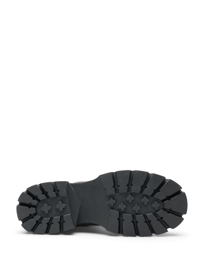Chunky st&oslash;vle i imiteret ruskind, Brun, Packshot image number 2