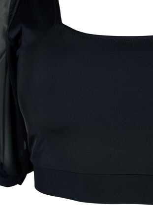 Bikini top med korte mesh ærmer, Black, Packshot image number 2