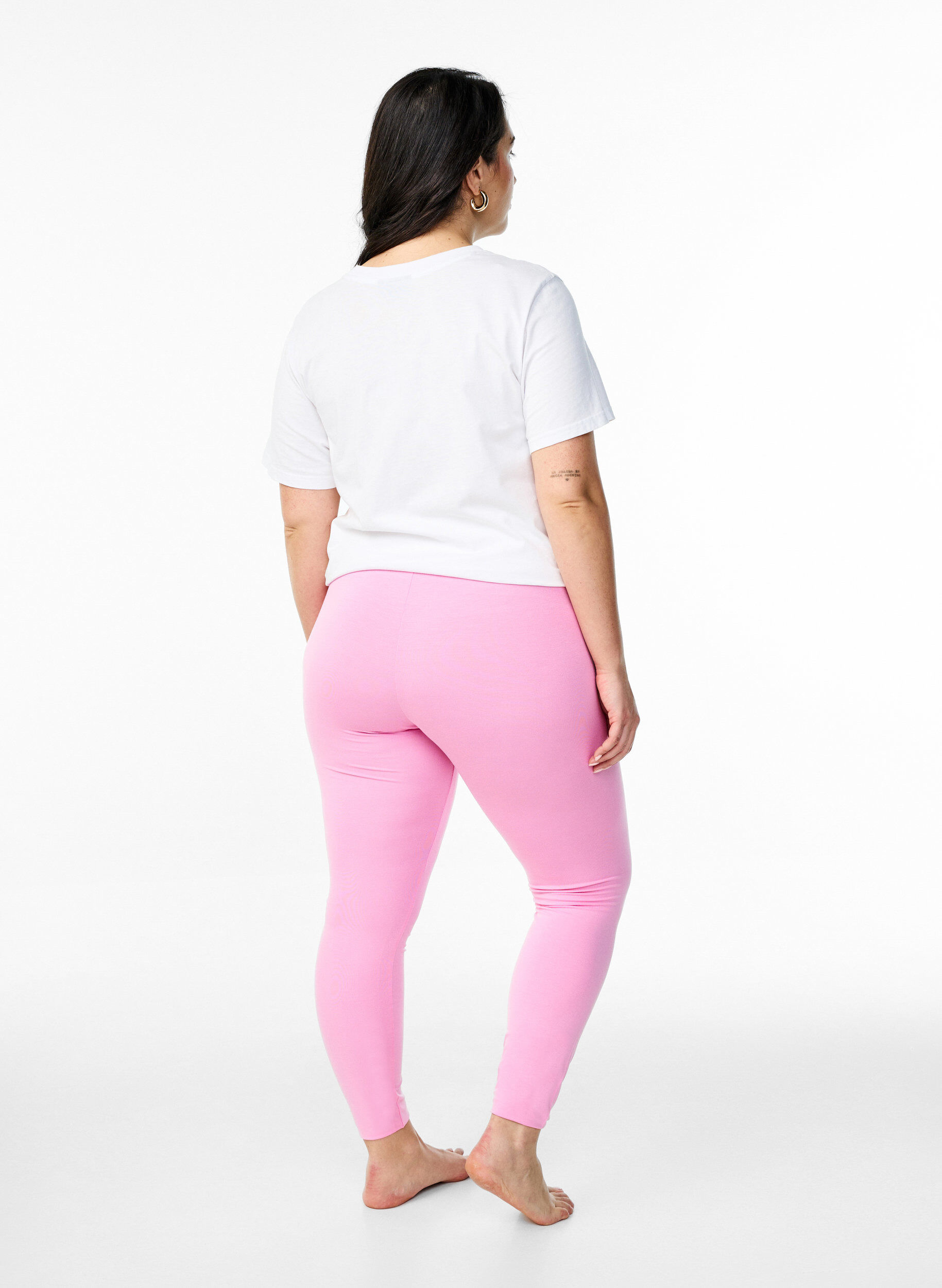 ZizziBasis leggings i viskose, Lyser&oslash;d, Model image number 2