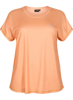 Kortærmet trænings t-shirt, Apricot Nectar, Packshot image number 0