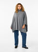 Poncho med høj hals, Medium Grey Melange, Model image number 2
