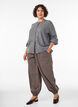 Cardigan i bl&oslash;d strik med guldfarvede knapper, Gr&aring;, Model image number 1