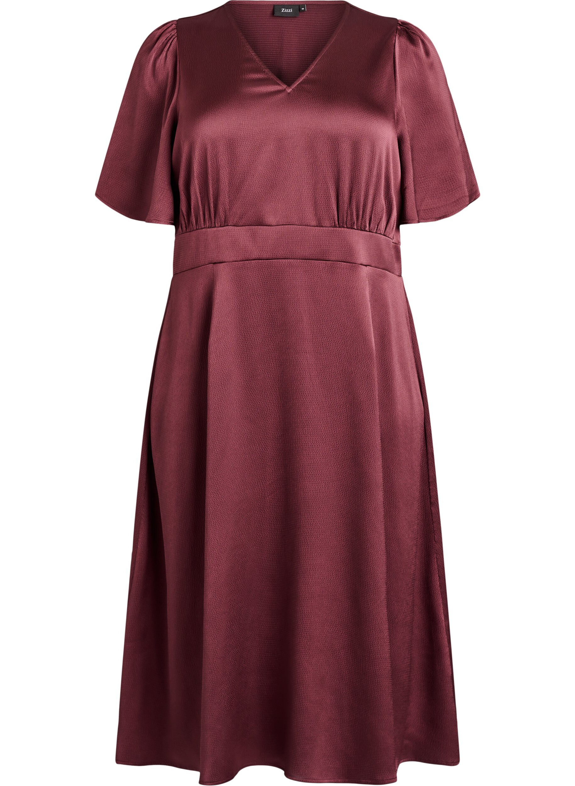 Empire festkjole i midi l&aelig;ngde