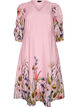 Midikjole med empire-snit og blomsterprint, Lyser&oslash;d, Packshot image number 0