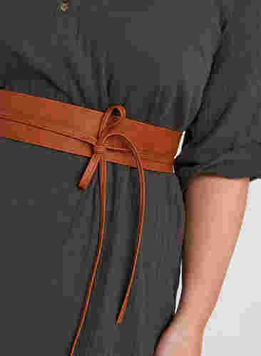 Taljebælte i imiteret læder, Brown, Model image number 1