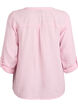 Bluse i bomuldsmusselin med broderi anglaise, Lyser&oslash;d, Packshot image number 1
