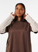 L&oslash;s t-shirt med lange blonde&aelig;rmer, Brun, Model image number 3