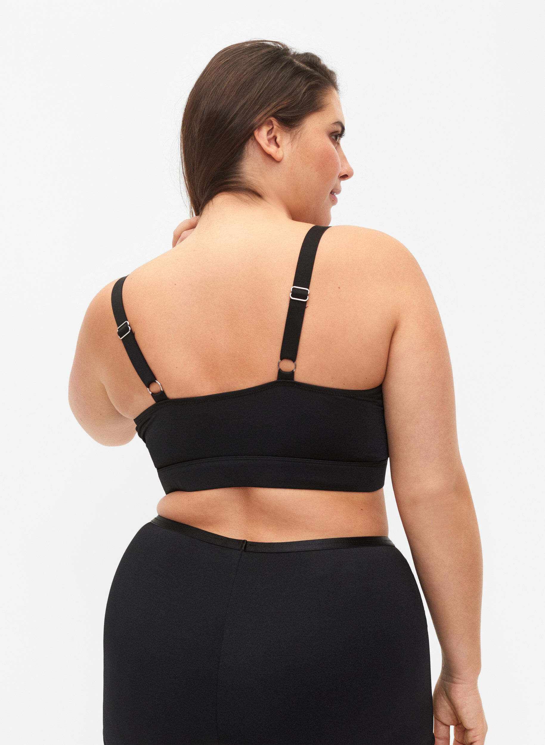 Zizzi Bikini top med udtagelige indl&aelig;g, Black, Model image number 1