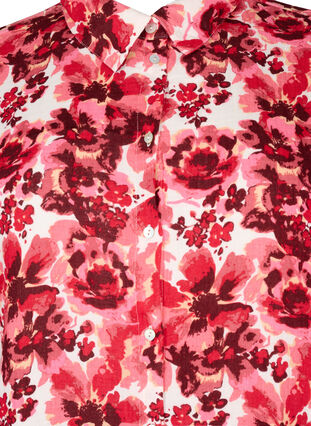 Lang skjorte med all-over print, Pink AOP Flower, Packshot image number 2
