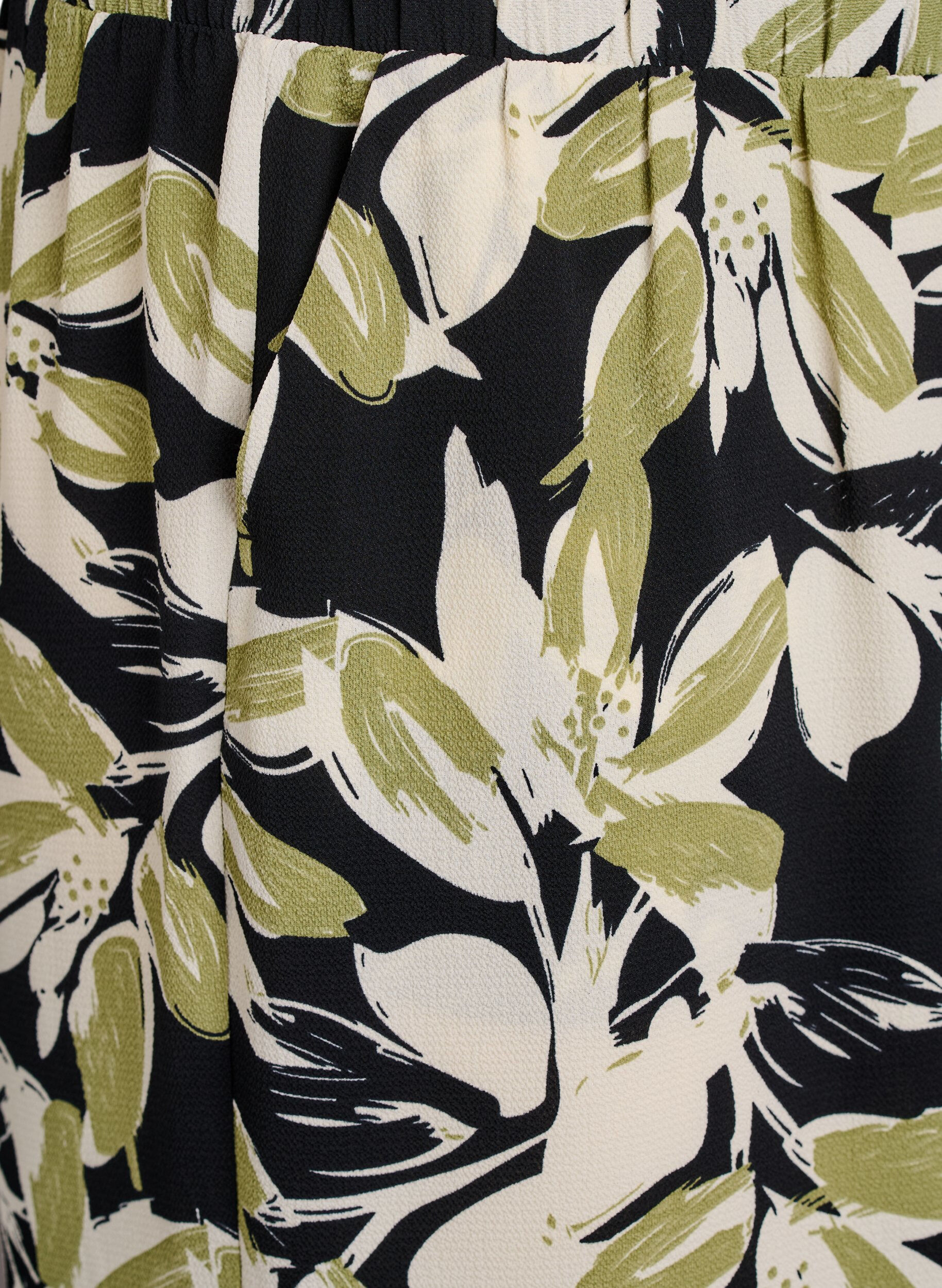 Zizzi Culottebukser med print, Sort, Packshot image number 2