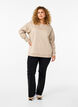 Sweatshirt med rund hals, Simply Taupe, Model image number 2