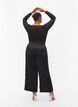 Satinbukser med vidde, Black, Model image number 1