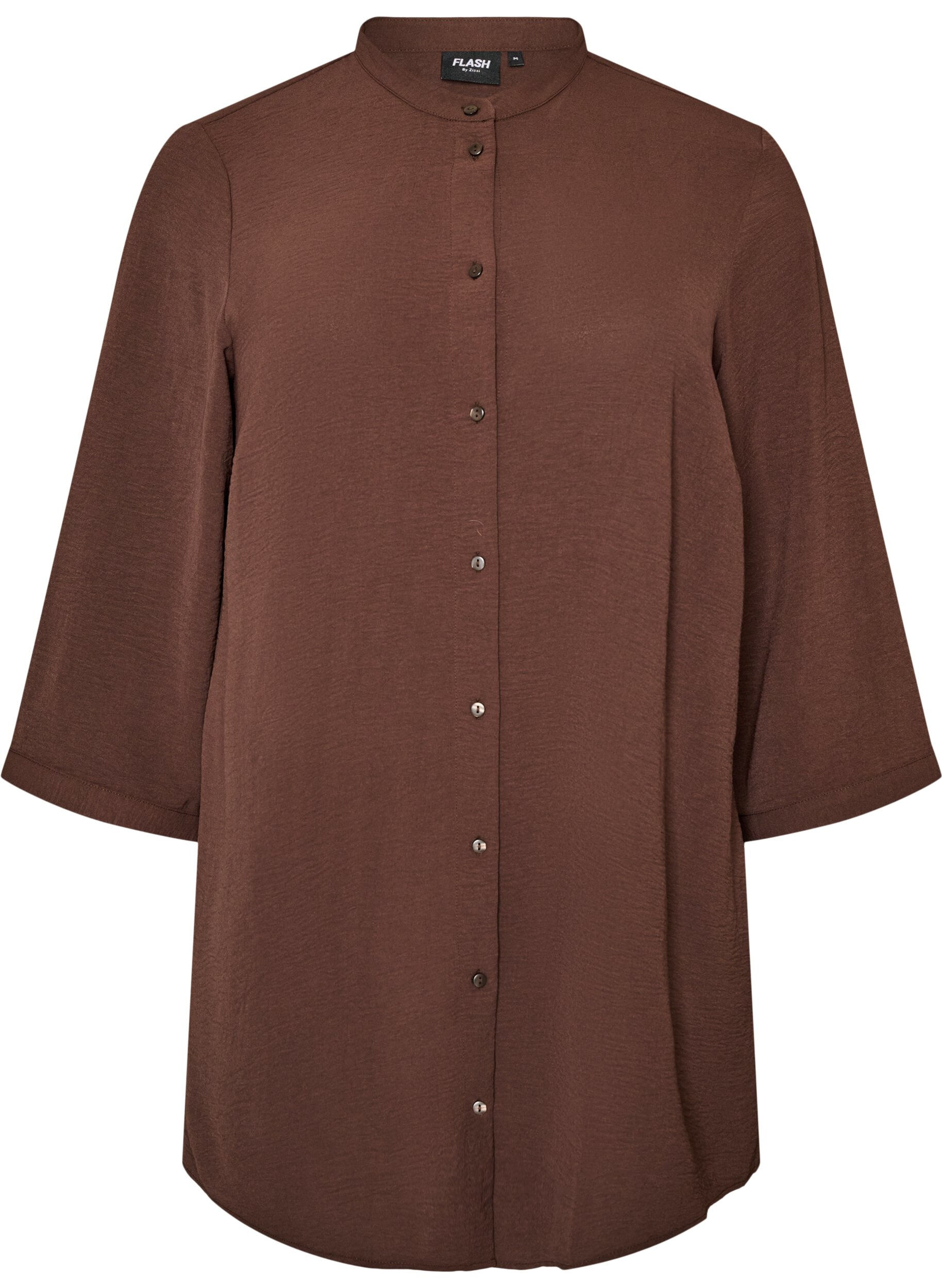 ZizziTunika med 3/4 &aelig;rmer, Brun, Packshot image number 0