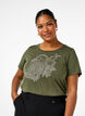 Bomulds t-shirt med rhinesten motiv, Thyme w. Rhinestones, Model image number 0