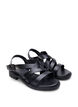 Wide fit - Sommer sandal i læder, Black, Packshot image number 1