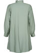 Skjortekjole i viskose med flæser, Grøn, Packshot image number 1