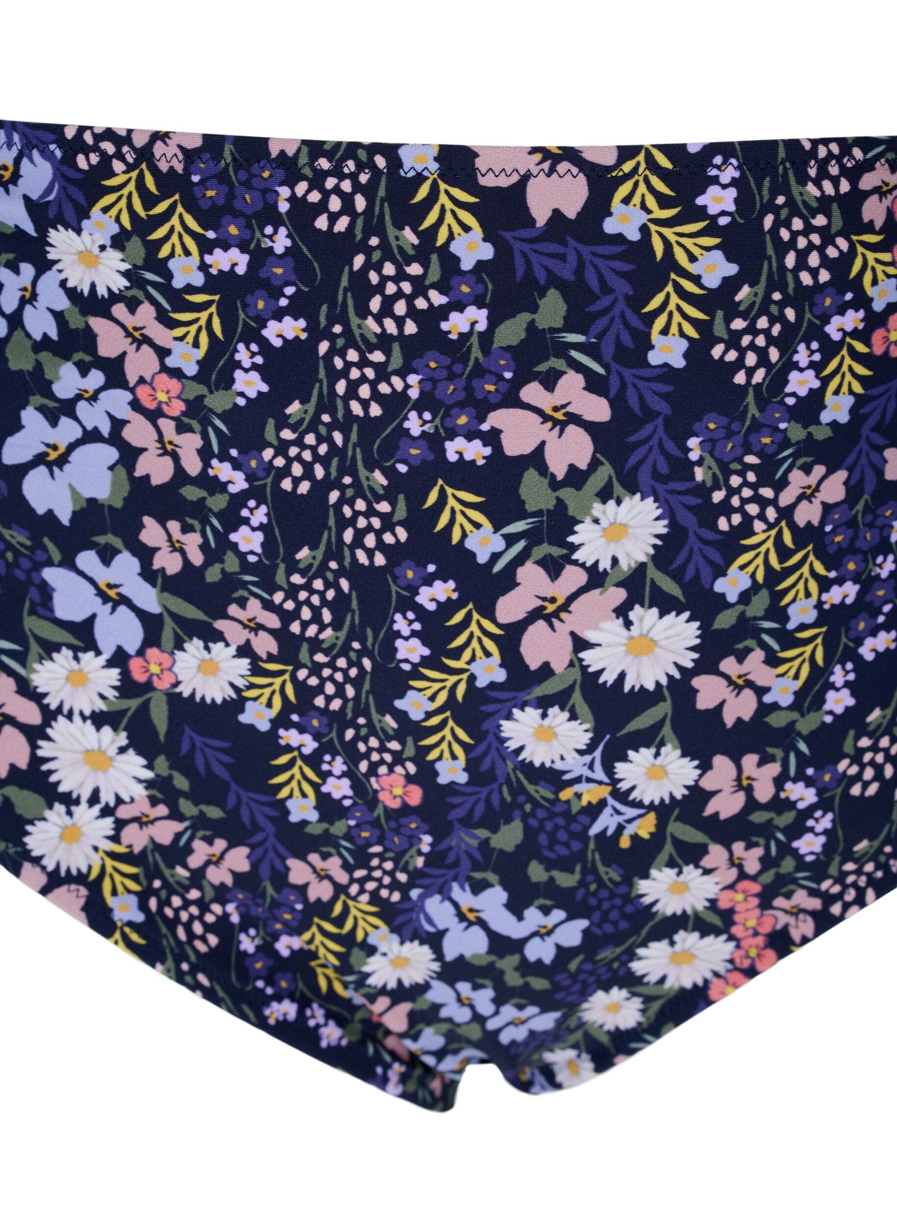 Zizzi Printet bikini underdel med h&oslash;j talje, Ditsy Flower, Packshot image number 2