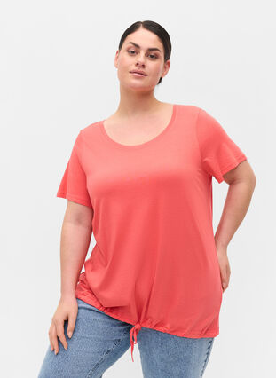 Kortærmet t-shirt med justerbar bund, Dubarry, Model image number 0