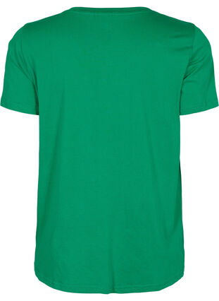 Kortærmet bomulds t-shirt med tekstprint, Jolly Green, Packshot image number 1