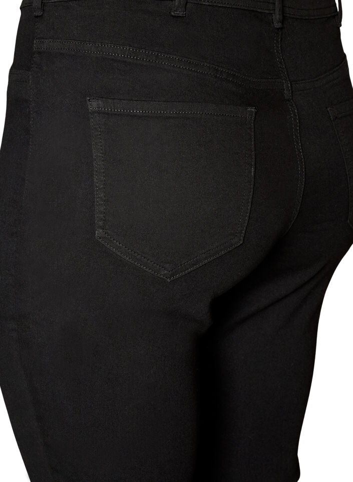 Amy super slim fit jeans med h&oslash;j talje, Sort, Packshot image number 3