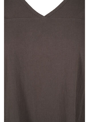 Kortærmet kjole i bomuld, Khaki Green, Packshot image number 2