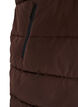 Lang vest med h&aelig;tte og lommer, Brun, Packshot image number 3