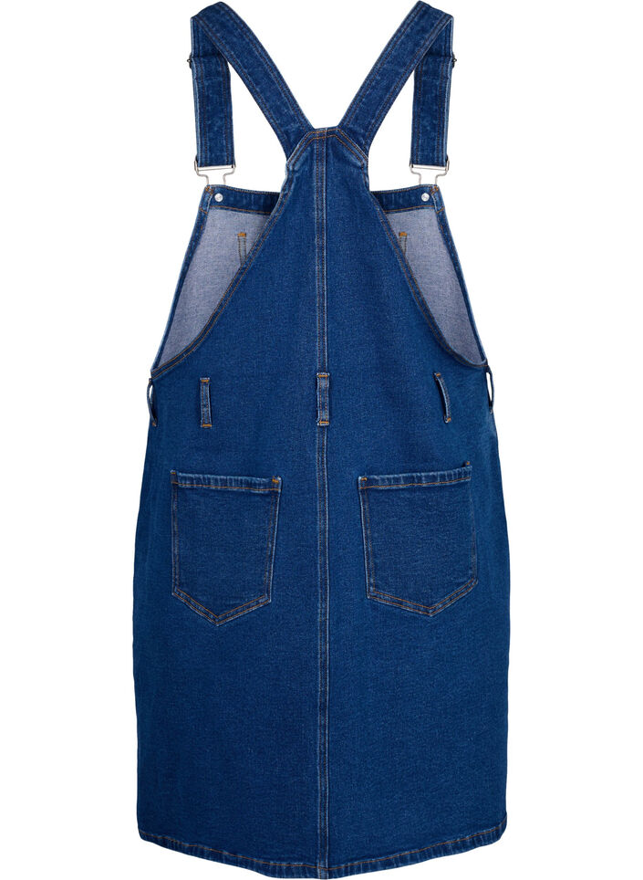 Overalls kjole i denim, Blå, Packshot image number 1