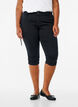 Slim fit capri jeans med lommer, Sort, Model image number 1