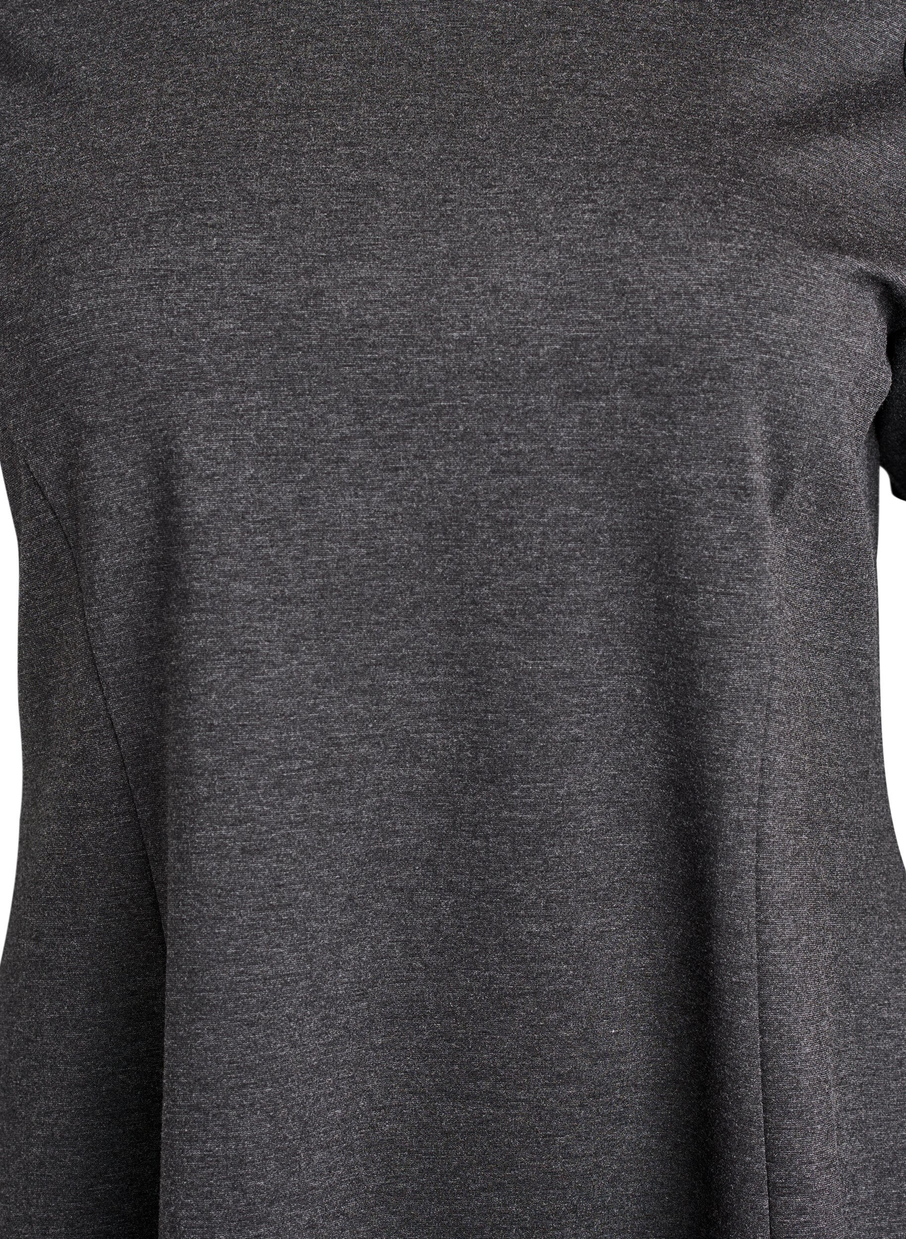 Zizzi Kort jerseykjole med A-facon, Gr&aring;, Packshot image number 2