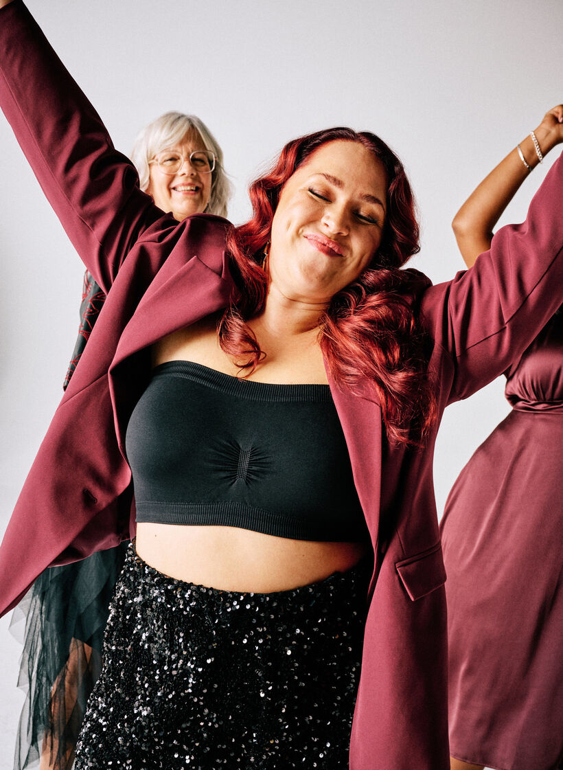 Klassisk blazer med knaplukning, R&oslash;d, Image