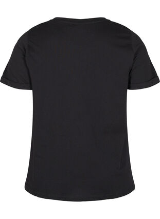 Basis t-shirt i bomuld, Black, Packshot image number 1