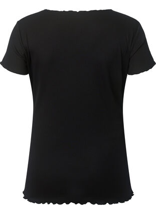 Graviditets t-shirt i rib, Black, Packshot image number 1