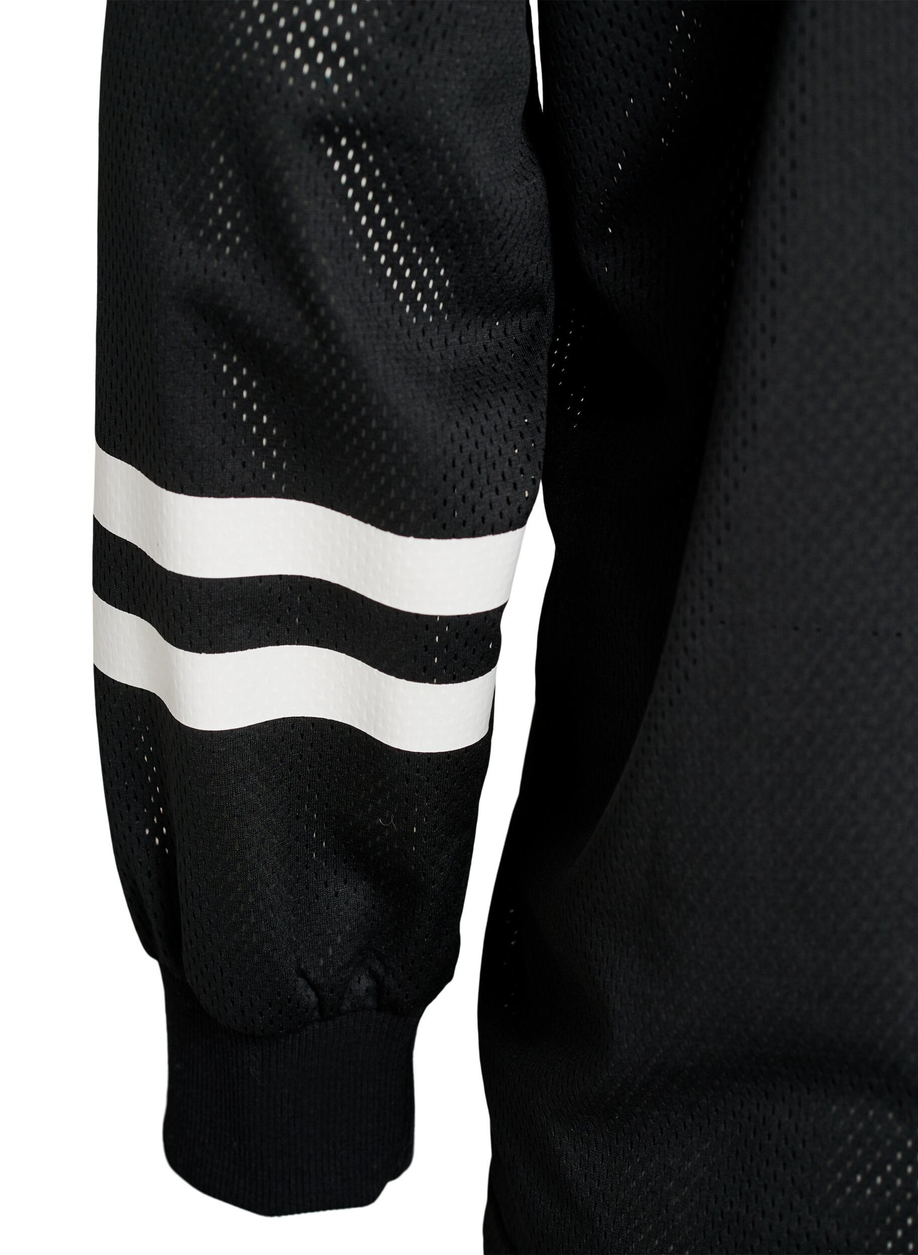 ZizziSporty meshbluse med tekstprint, Sort, Packshot image number 3