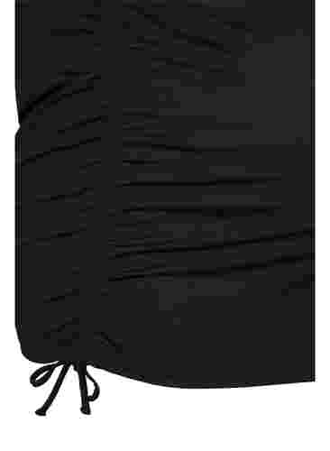Graviditets træningsbluse med 3/4 ærmer, Black, Packshot image number 3