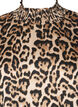 Bluse med smock og leopardprint, Brun, Packshot image number 2