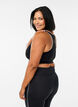 Racerback sports bh med kontrast-piping, Sort, Model image number 2