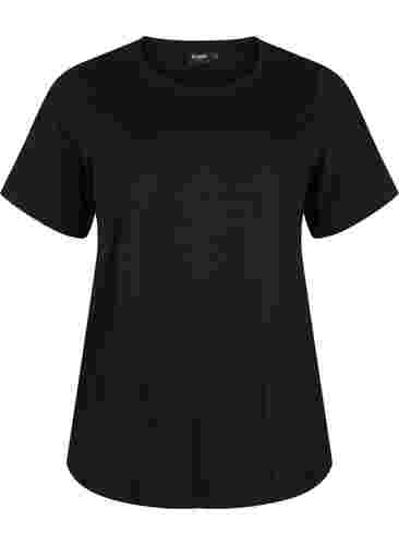 FLASH - 2-pak t-shirts med rund hals, Black/Black, Packshot image number 2