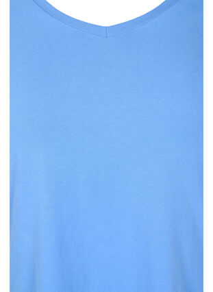 Ensfarvet basis t-shirt i bomuld, Ultramarine, Packshot image number 2