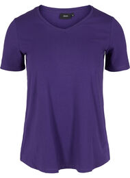 Basis t-shirt med v-hals, Parachute Purple