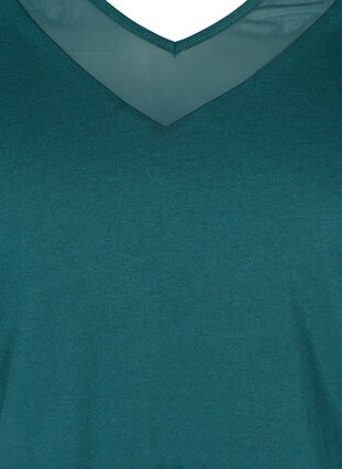 Kortærmet t-shirt med v-hals og mesh, Ponderosa Pine, Packshot image number 2