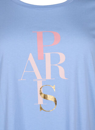 Bomulds t-shirt med tekstprint, Serenity w. Paris, Packshot image number 2
