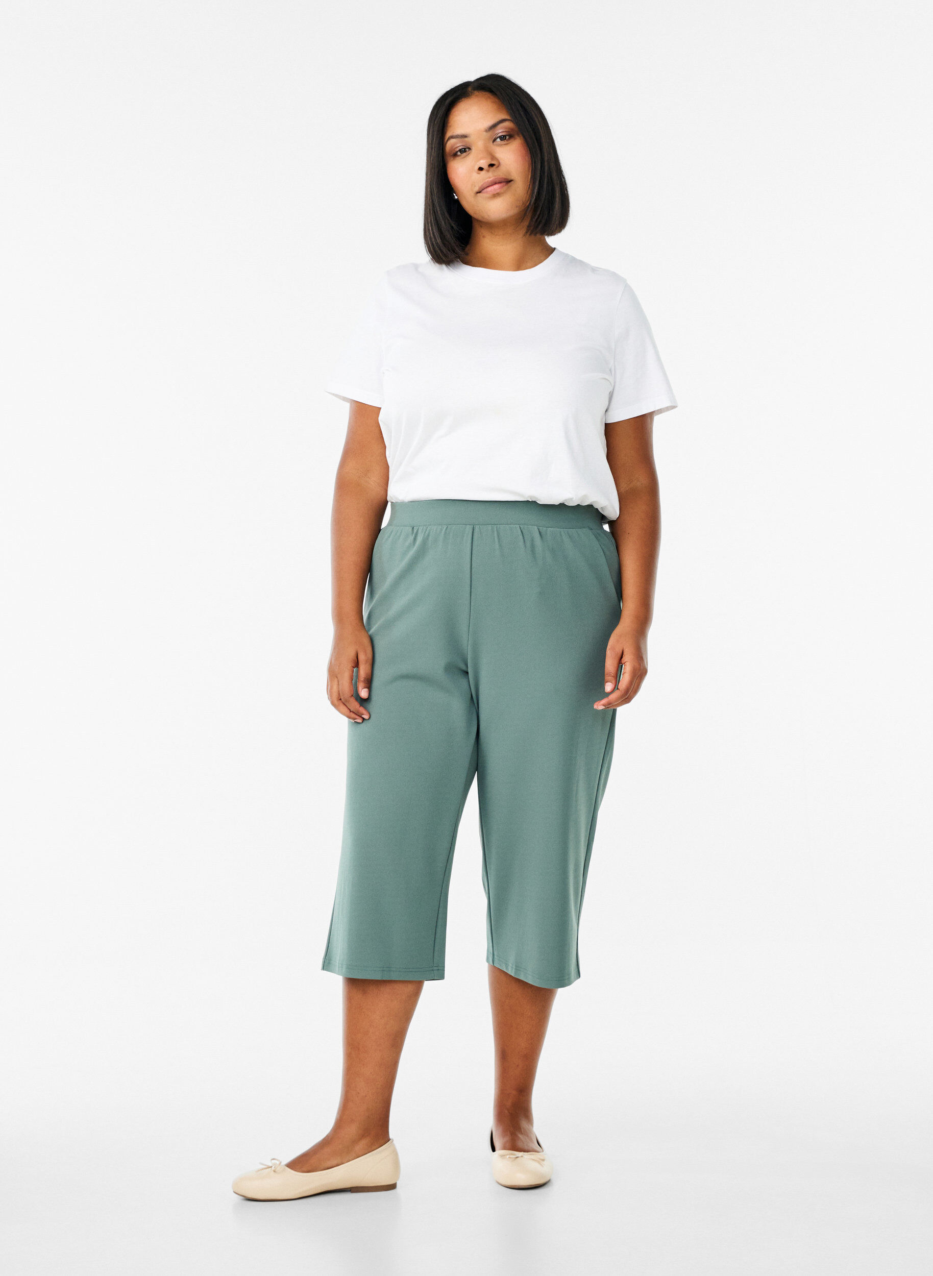 Zizzi FLASH - L&oslash;se knickers med h&oslash;j talje, Gr&oslash;n, Model image number 0