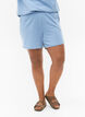 Ensfarvede sweatshorts med lommer, Faded Denim, Model image number 2