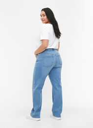 Højtaljede Gemma jeans med straight fit, Light blue, Model