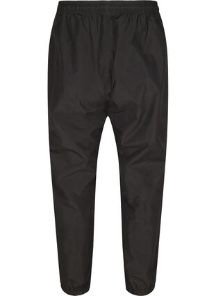 Regnbukser med elastik og snøre, Black, Packshot image number 1